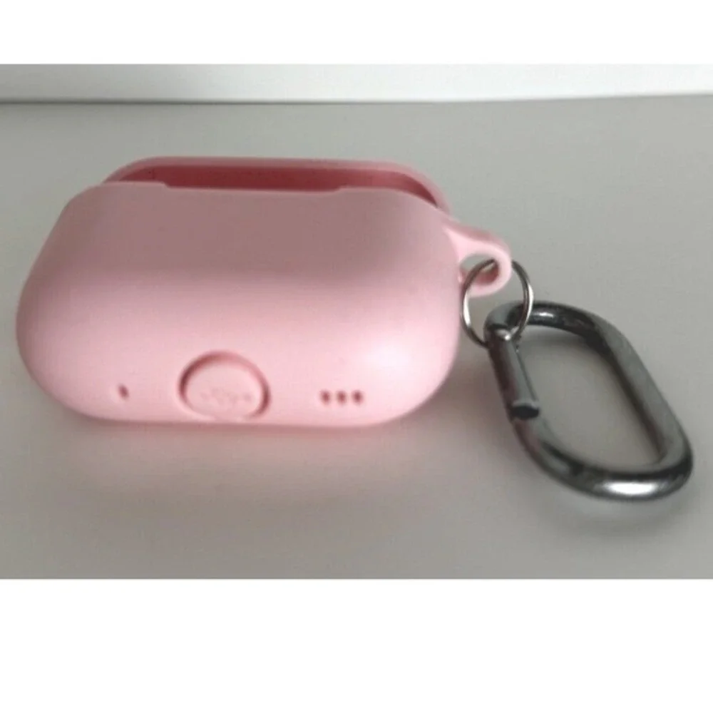 Pink AirPods Pro 2nd Gen (2022) Silicone Case Metal Carabiner Clip Colorful J-01